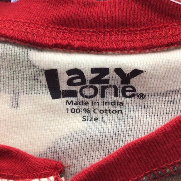 Lazy One Adult Flapjack Long John Trap Door Bear Bum Red Pajamas Large - Picture 8 of 12